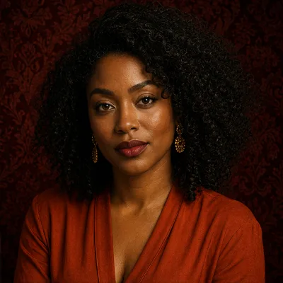 Portrait of Keisha Brown, an AI player in The Traitors